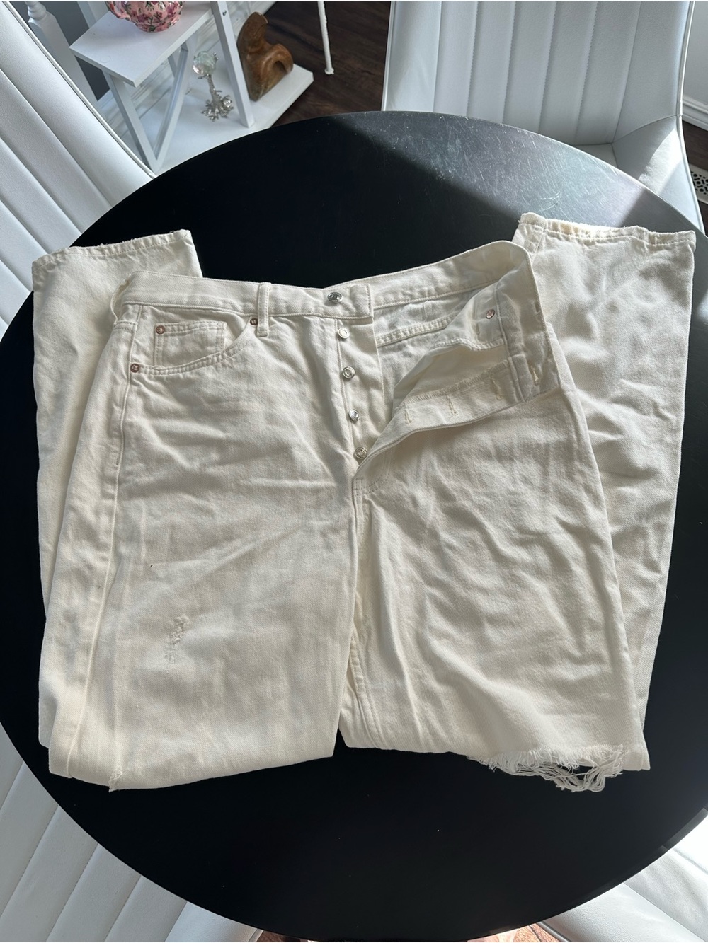 We the free
White denim jeans